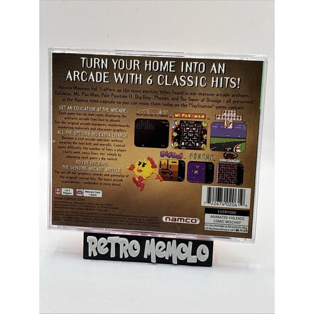 Namco Museum Vol. 3 Greatest Hits PlayStation Video Game Arcade Classics